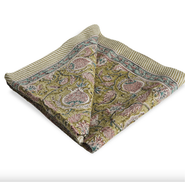 Tablecloth blush,sky blue & moss 150/270