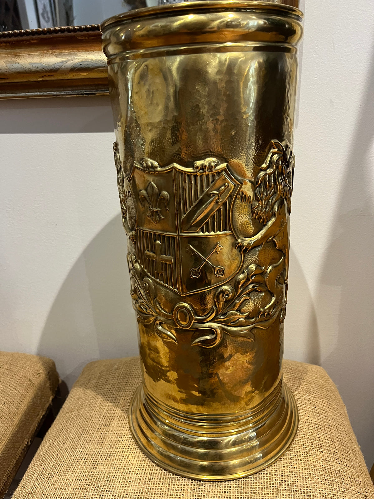 Brass French umbrella stand H49 D19