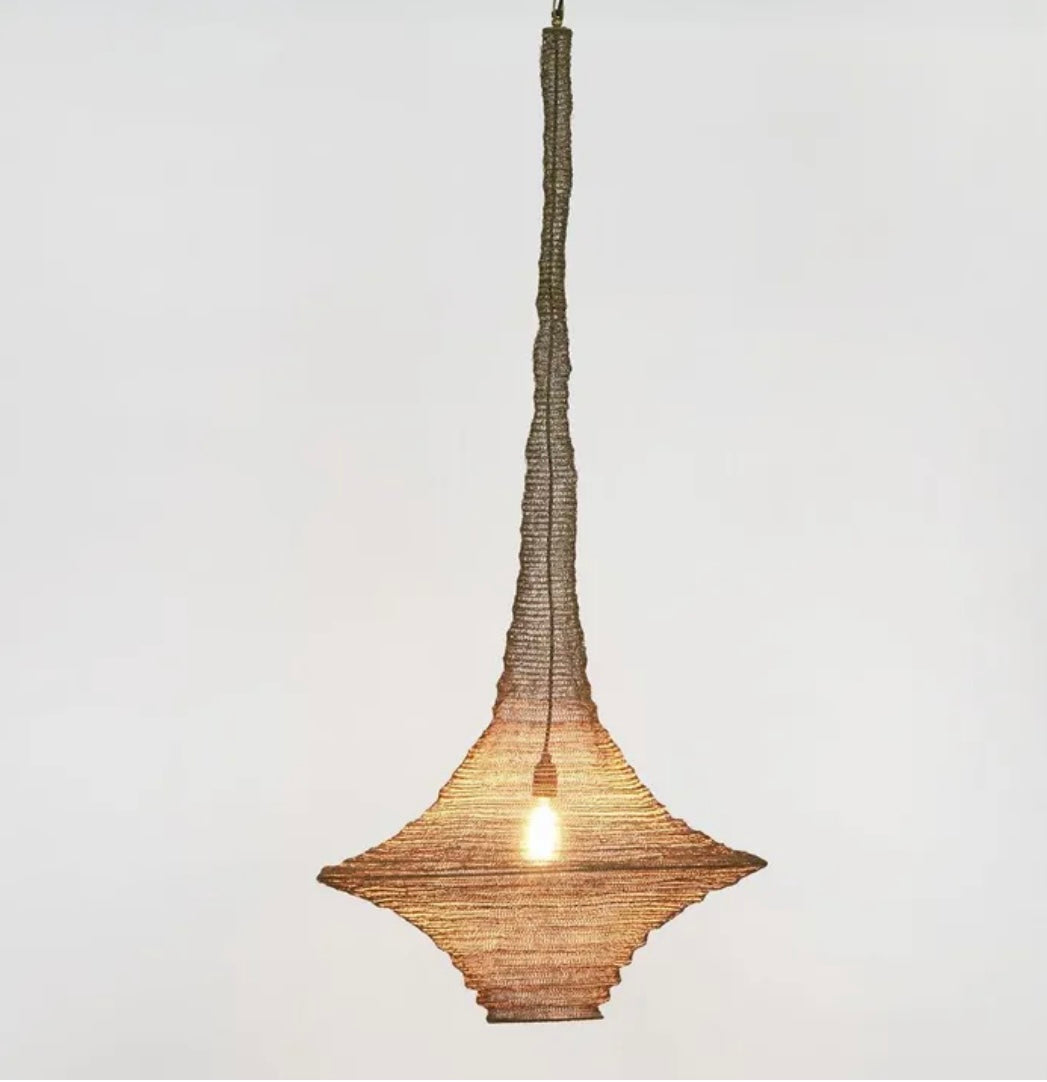 Ceiling Mesh hanging lamp brass