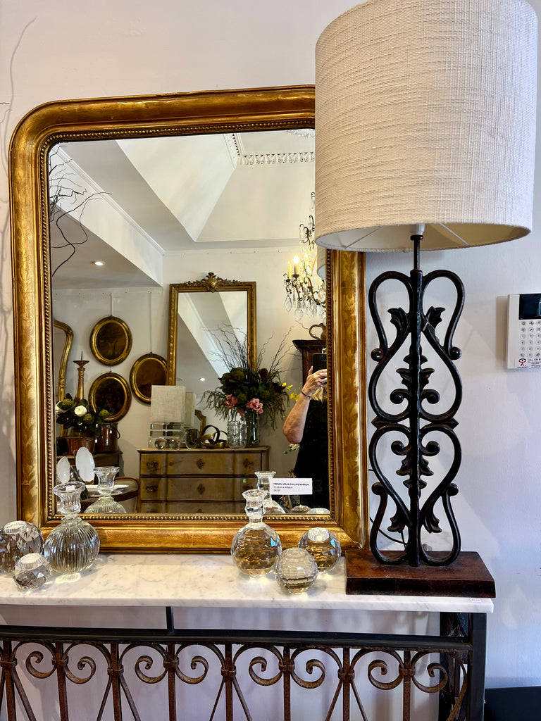 Lamp metal decorative base