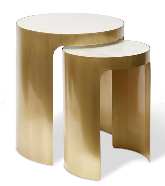 Marble top side tables
