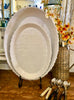Melamine beaded oval platter L51