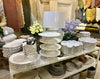 Melamine beaded platter white 40cm