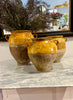 Confit pot 19thC French ochre.