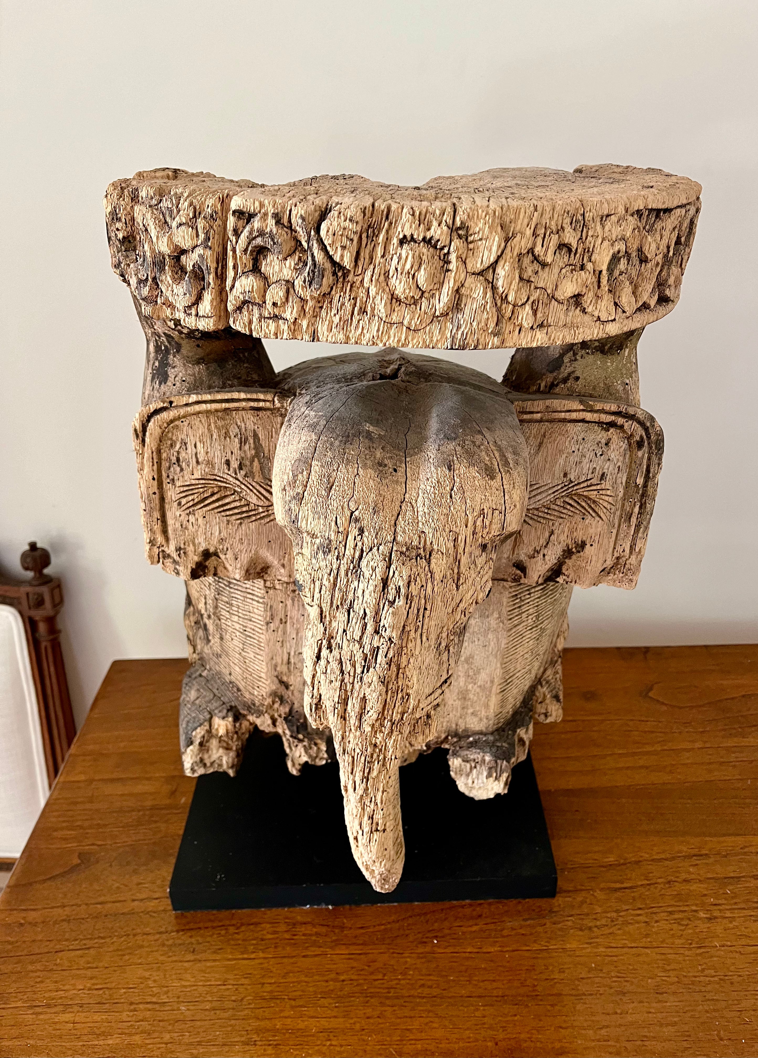 Timber Elephant on stand