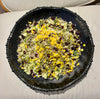 Melamine pearl beaded black platter black 40cm