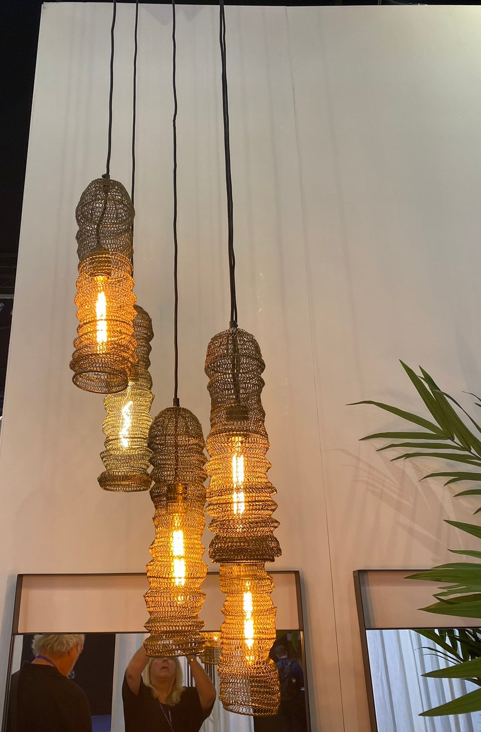 Ceiling mesh drop lights