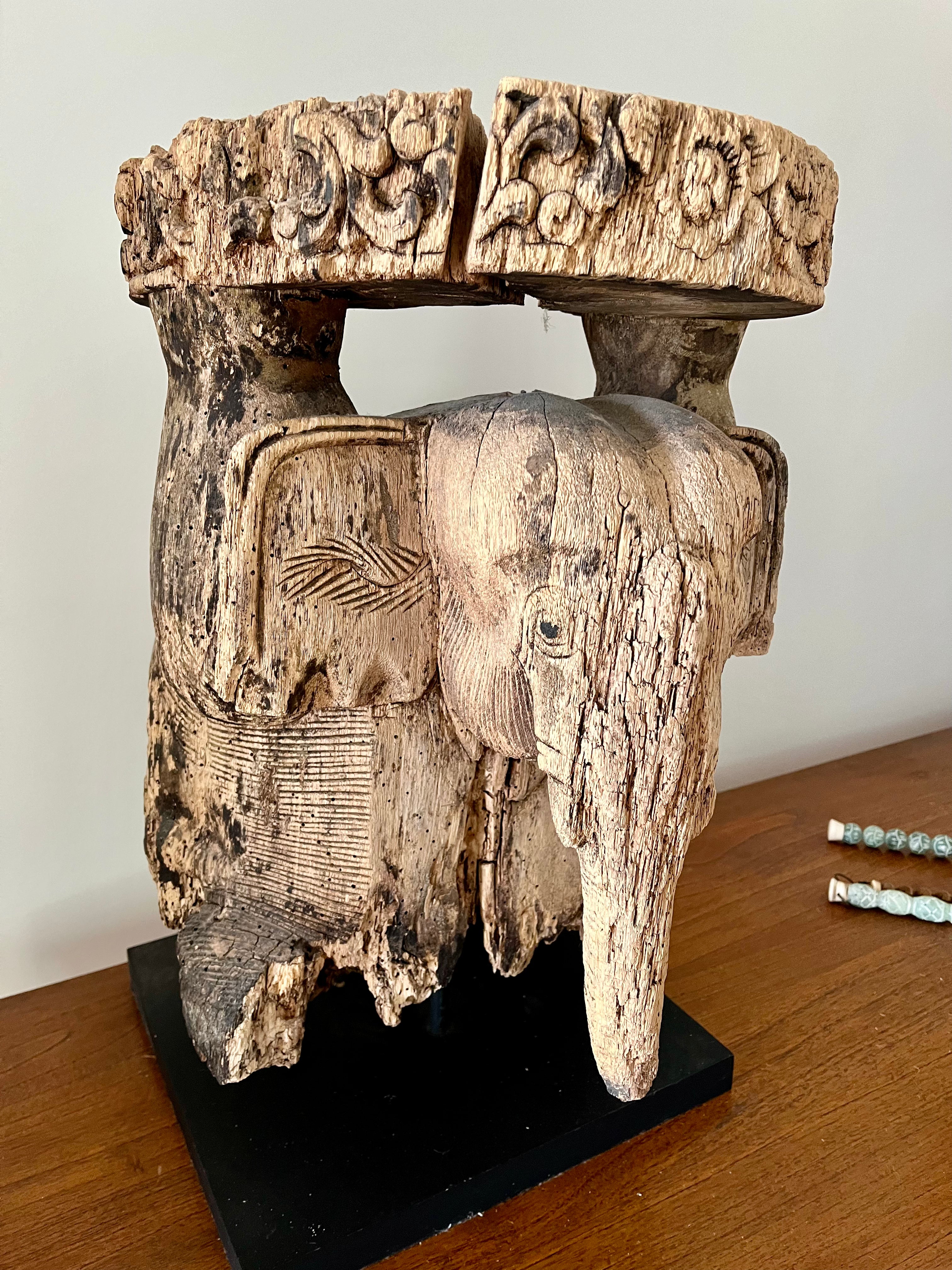 Timber Elephant on stand