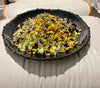 Melamine pearl beaded black platter black 40cm