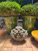 Pair Planters fleur de lys H110 W55