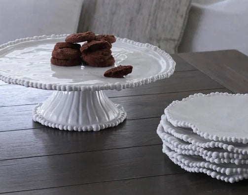 Melamine beaded cake stand & platter