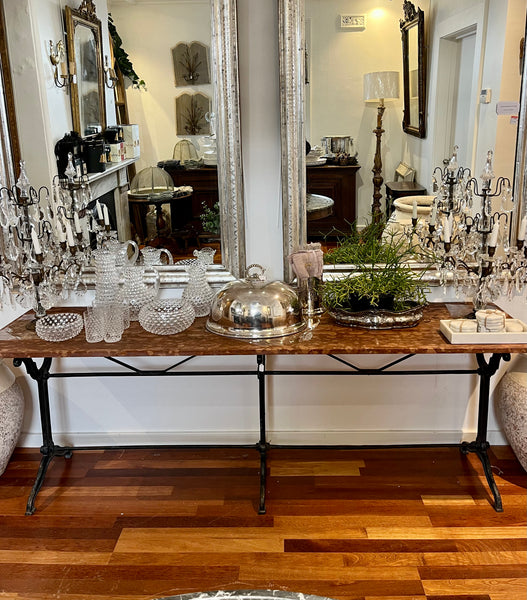 Console table marble top