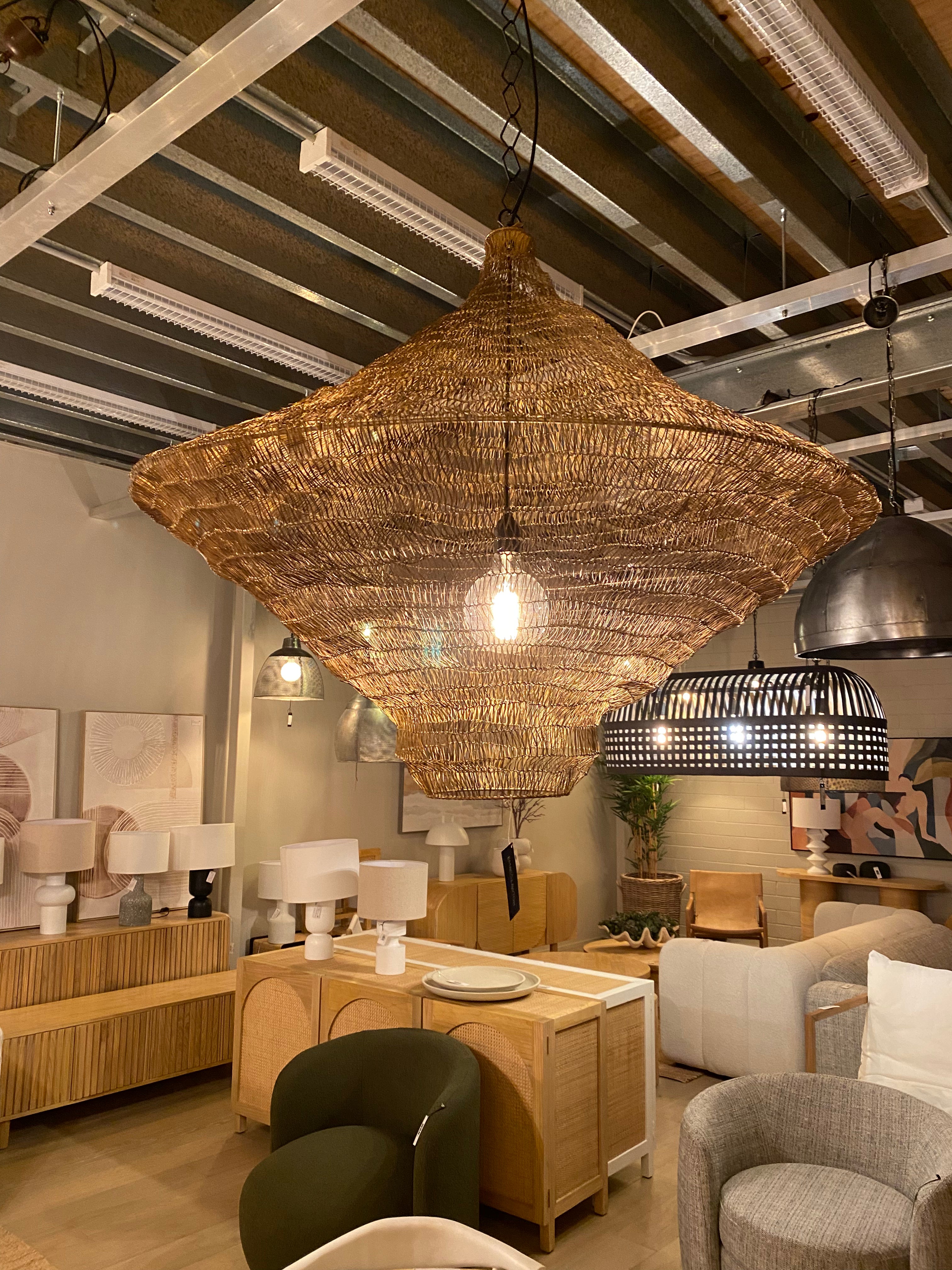 Ceiling mesh diamond lights