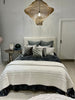 Velvet throw pearl white