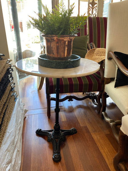 Bistro table round marble