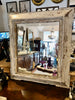 French wash timber mirror H86 W76