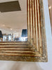 French gilt reeded mirror H67