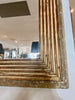 French gilt reeded mirror H67 W55