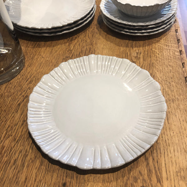 Fluted side plate x 4 (20.5cm)