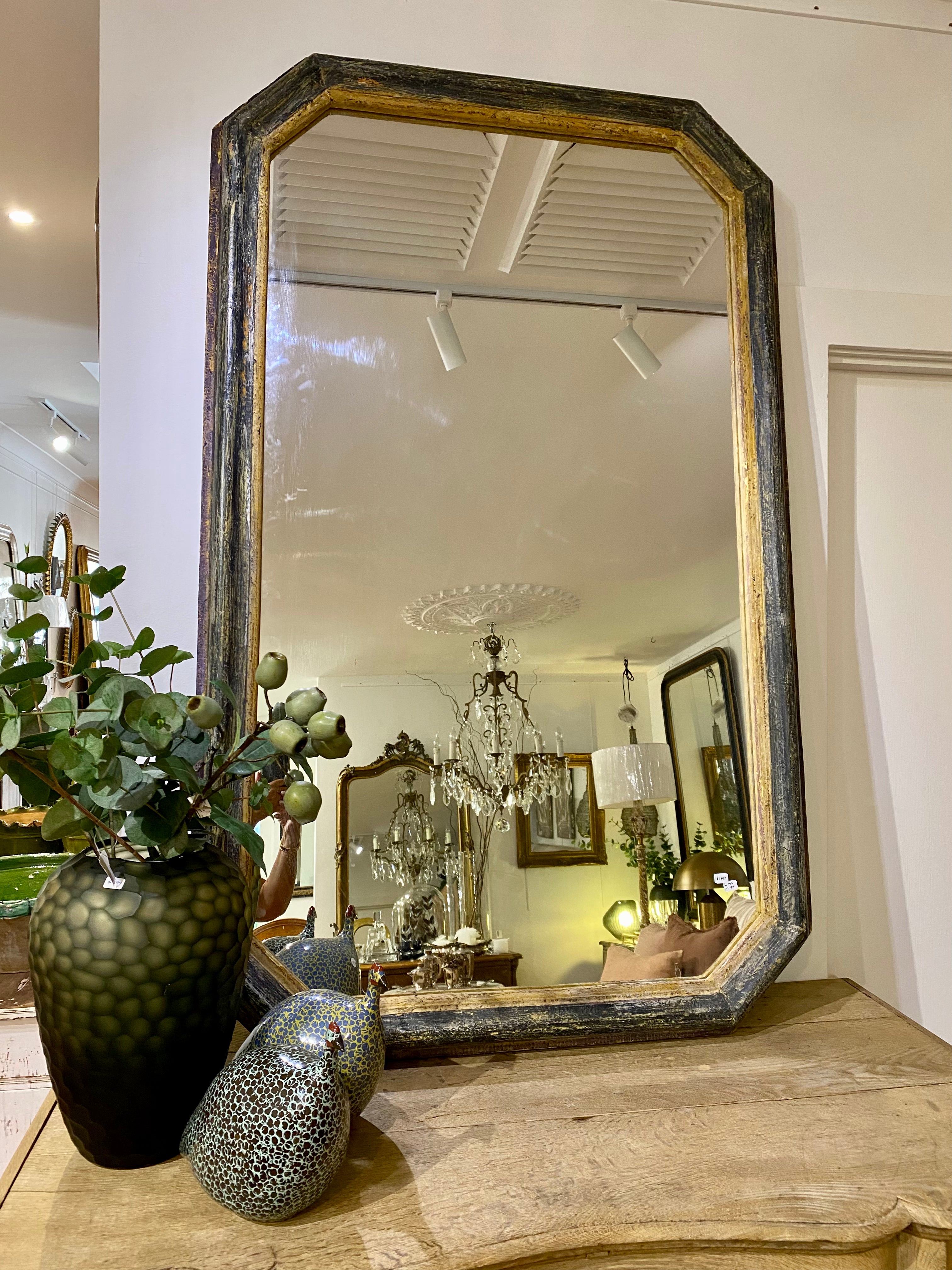 Italian octagonal mirror H145 W89
