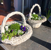 Planter concrete basket weave design