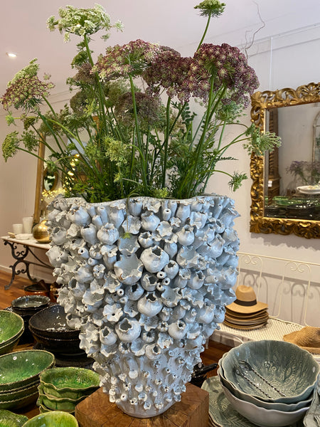 Vase ceramic barnacle white XL