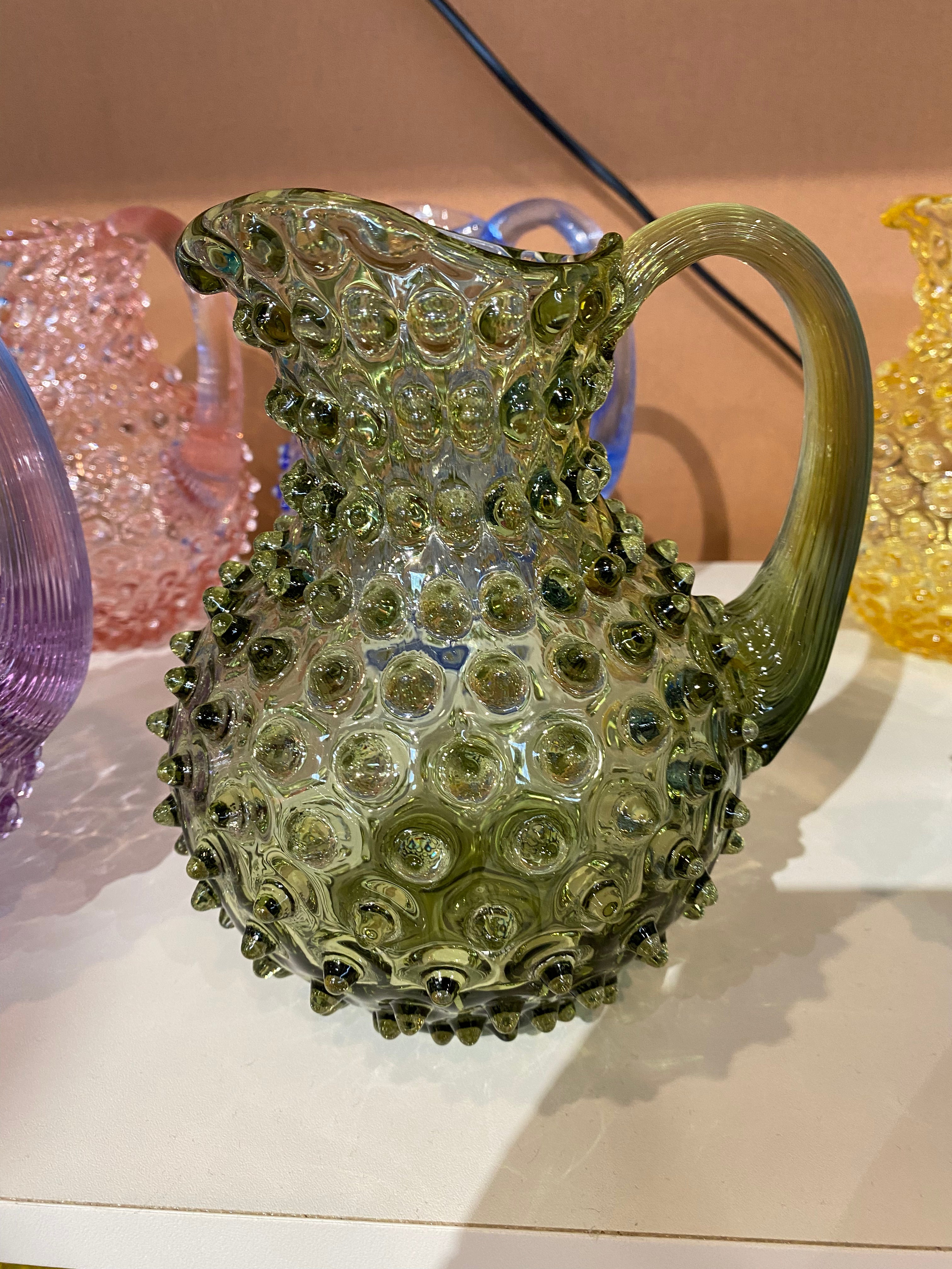 Jug glass hobnail 2L