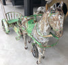 French metal horse and cart