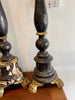 Candleholders Florence BLk& gilt pair