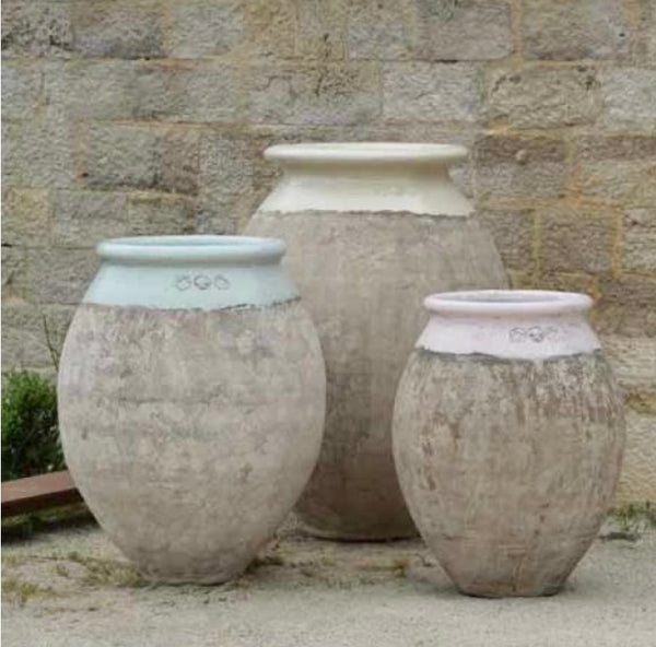 Urn Olive Jar Ivory smooth patina H70 D54