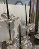Silver plate flower candleholder