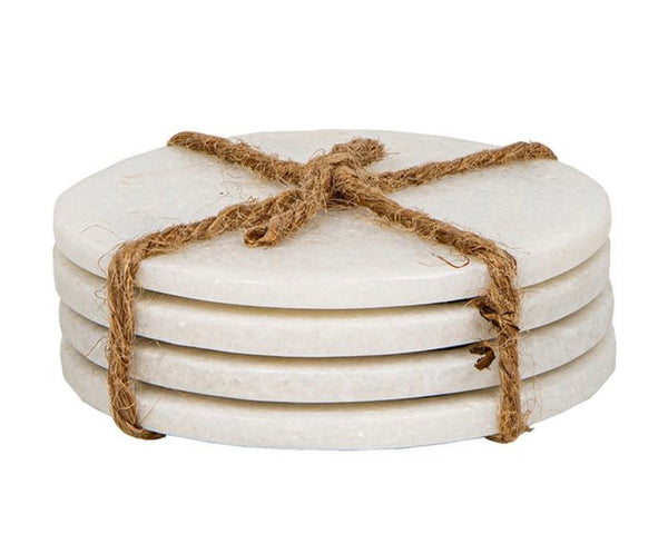 Marble coasters white