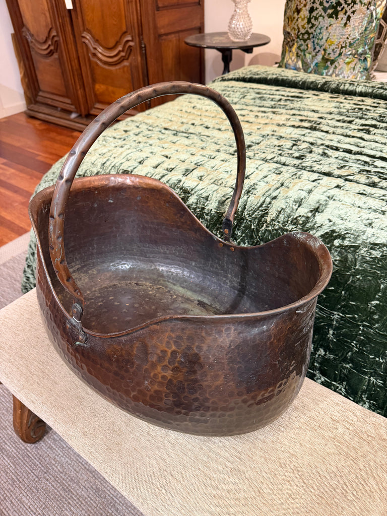 Copper scuttle basket