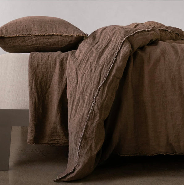 Hale Mercantile Flocca Linen Doona cover QUEEN