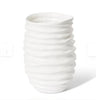 Vase ribbed white