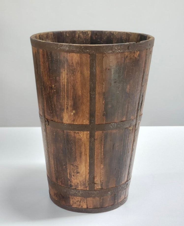 Timber bucket umbrella Stand