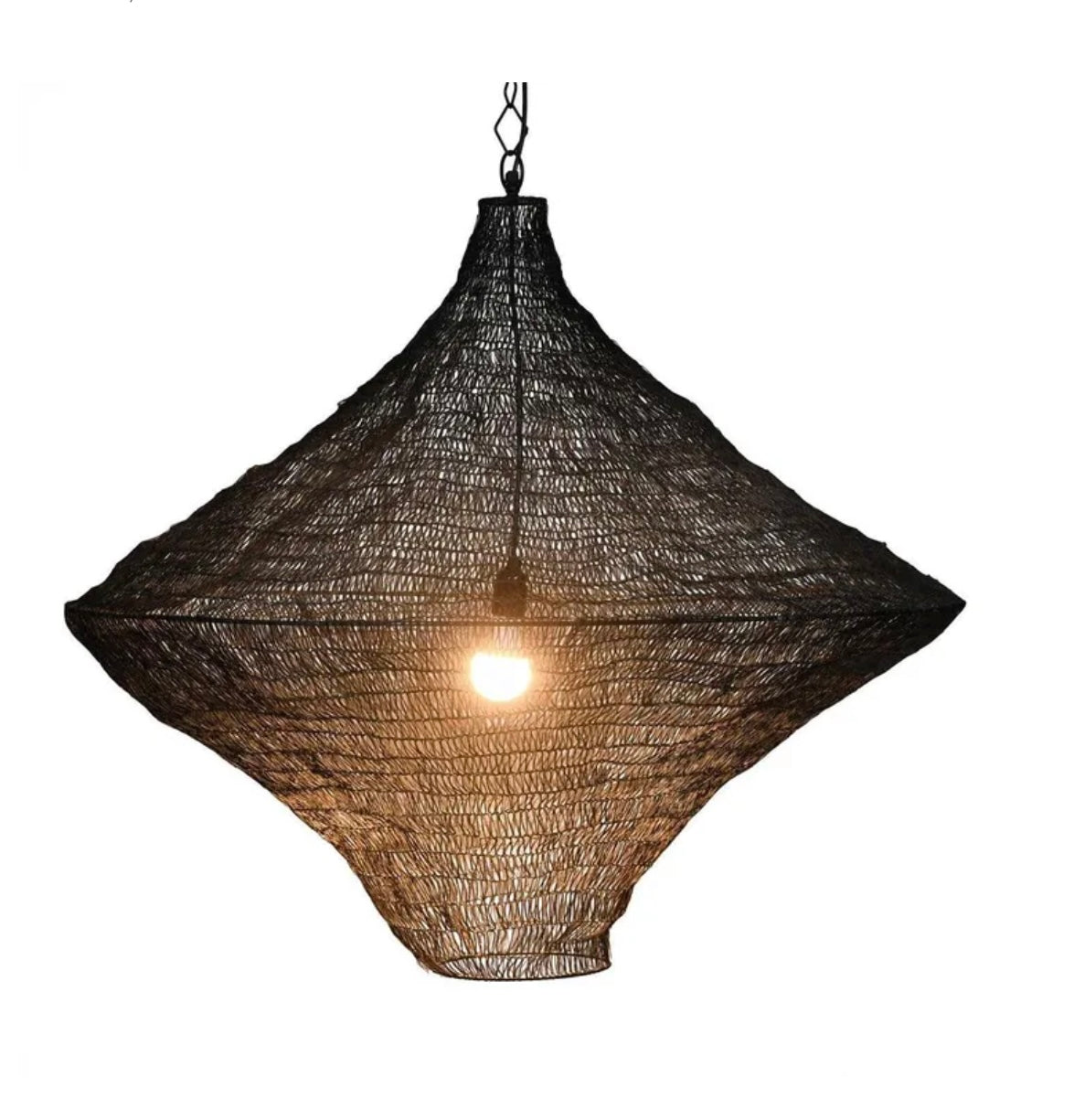 Ceiling mesh diamond lights black