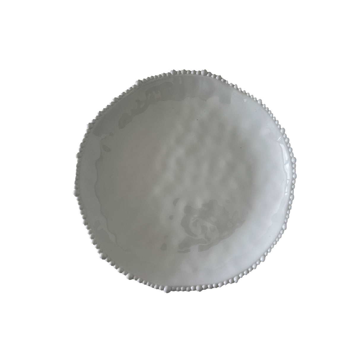 Melamine beaded platter white 40cm