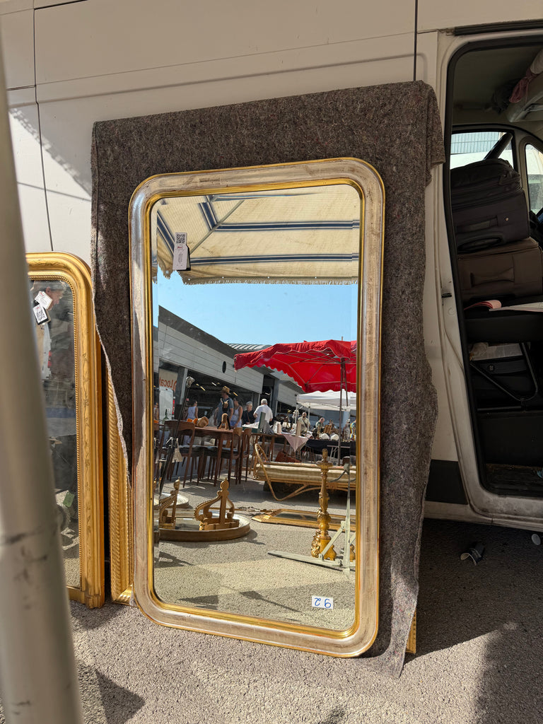 French Silver & Gold Louis Phillips antique mirror