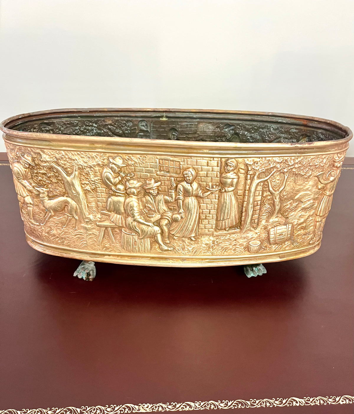 Brass jardiniere H16 D32