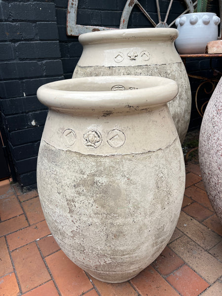 Biot pot/olive Ivory smooth patina H90