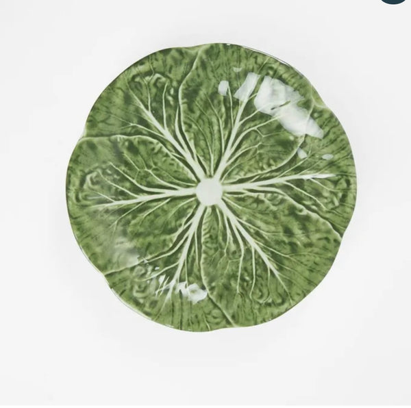 Melamine cabbage green side plates set of 6 (21.6cm)