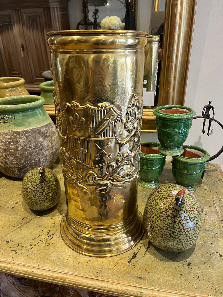 Brass French umbrella stand H49 D19