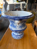 Blue Faience earthenware urn