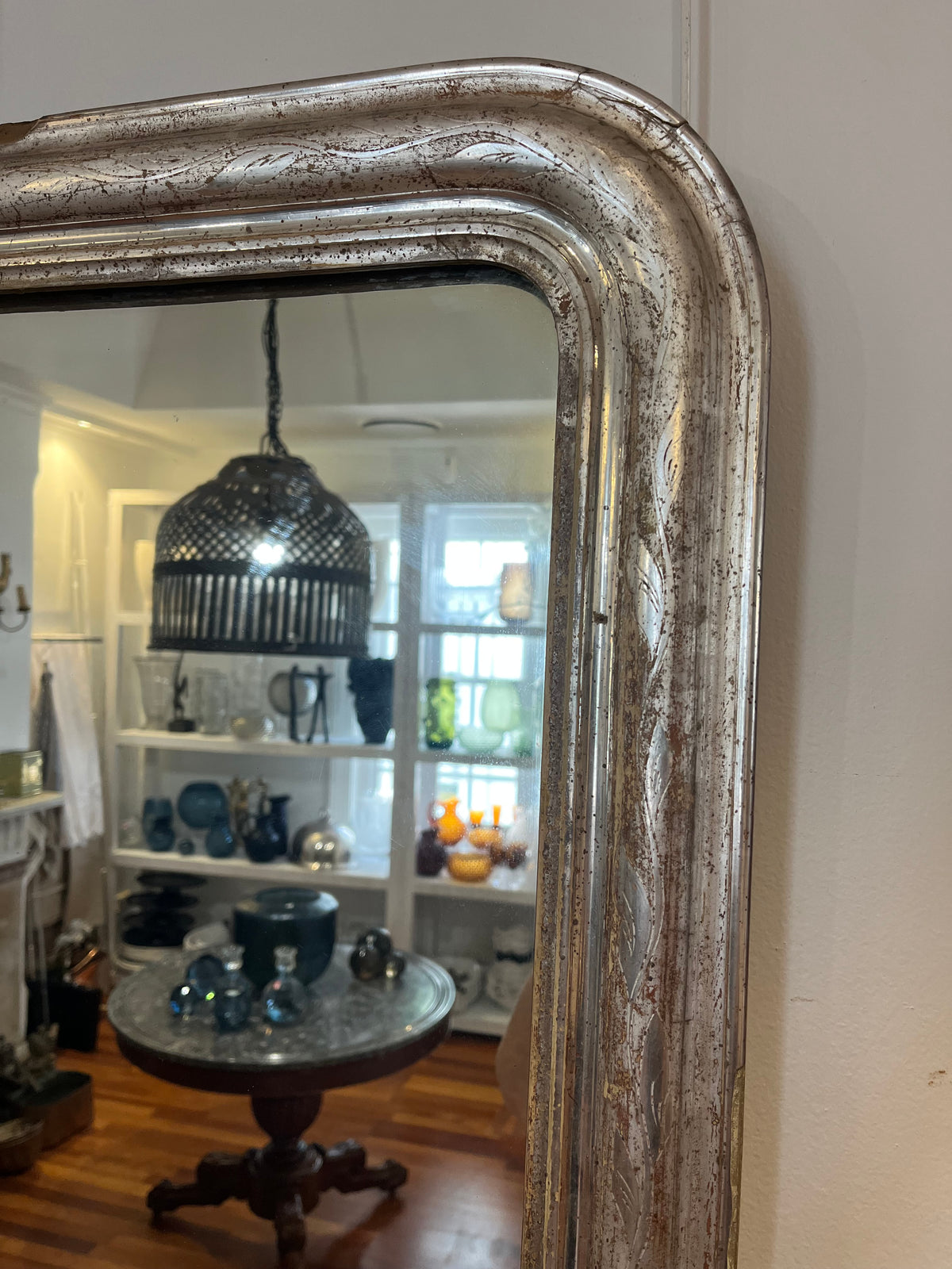 ✅French Silver antique mirror H97 W69
