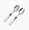 Italian Salad Servers - White Naples