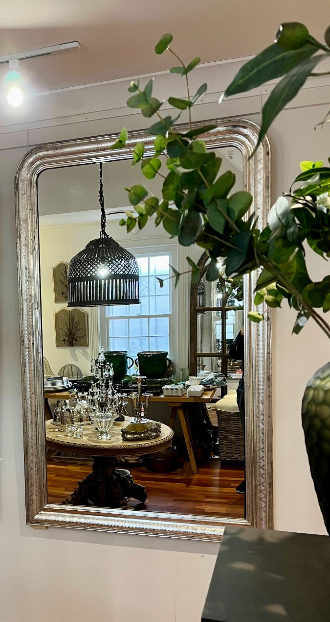 French Silver antique mirror H176 W110