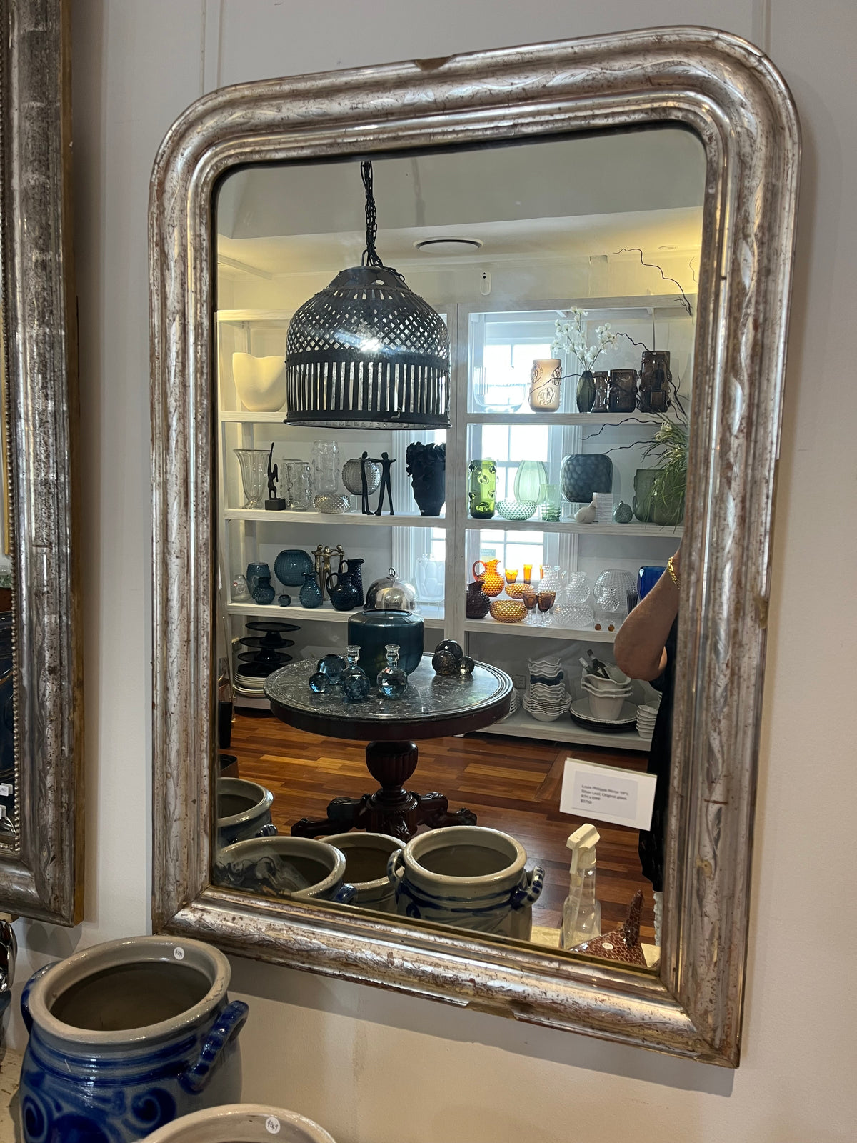 ✅French Silver antique mirror H97 W69
