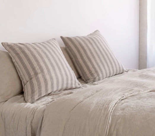 Hale Mercantile Basix Linen stripe Euro Cushion 65/65
