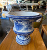 Blue Faience earthenware urn